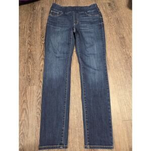 Chico's Elastic Waist Dark Wash Pulling On Jeggings Jeans Stretch Size 00R - US2